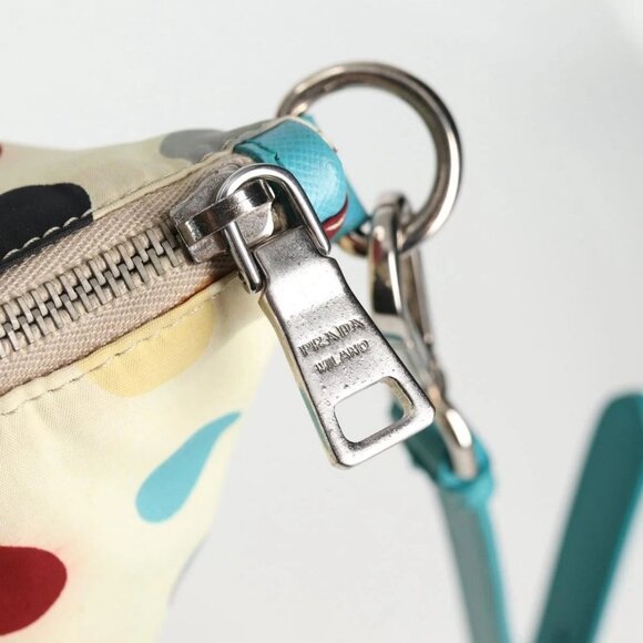 PRADA Hand Bag Nylon 2way White Silver Auth 136458 - Picture 14 of 16